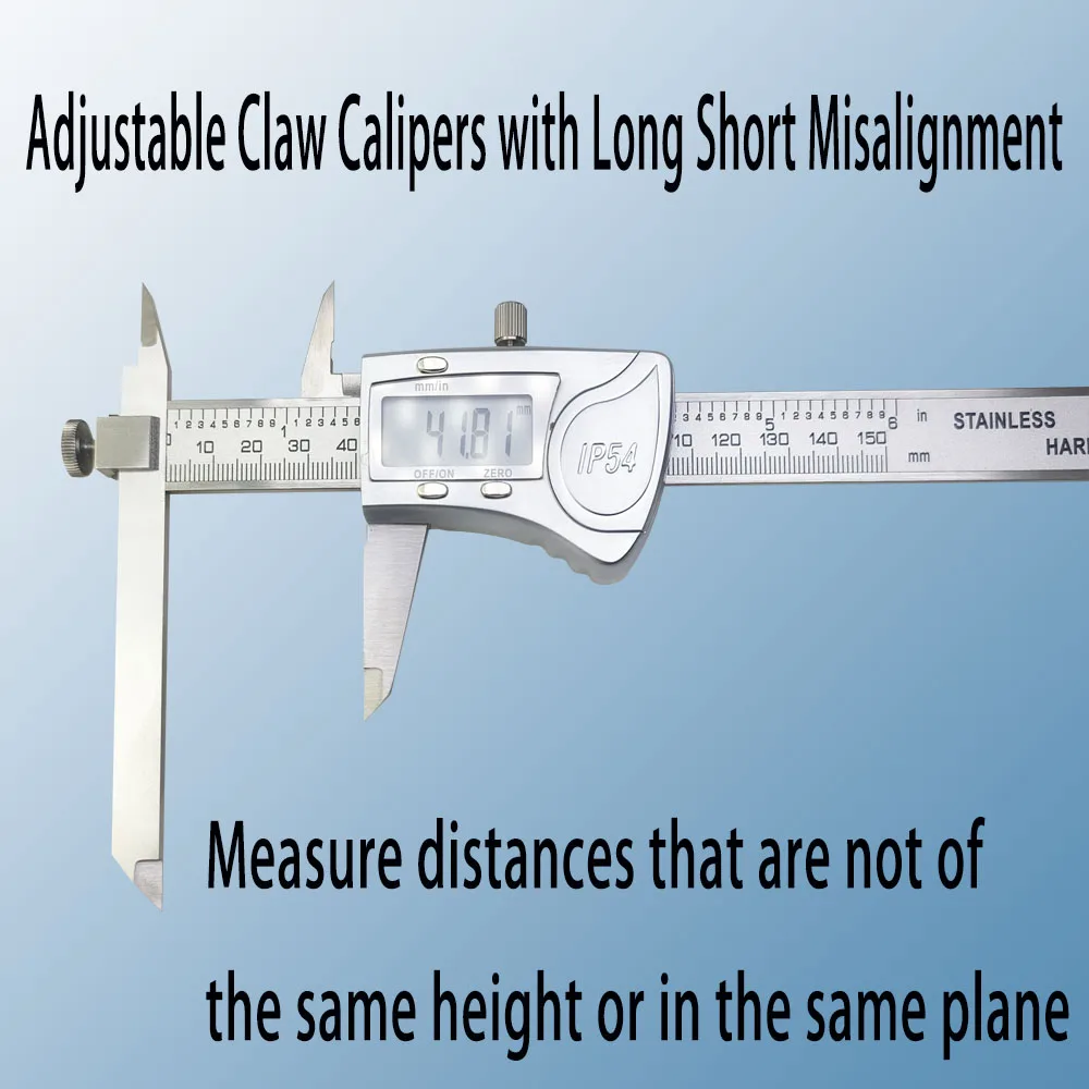 Long Short Claw Digital vernier caliper adjusted up and down step Misalignment distances not same height plane high lowmovement
Long Short Claw Digital vernier caliper adjusted up and down step Misalignment distances not same height plane high lowmovement
