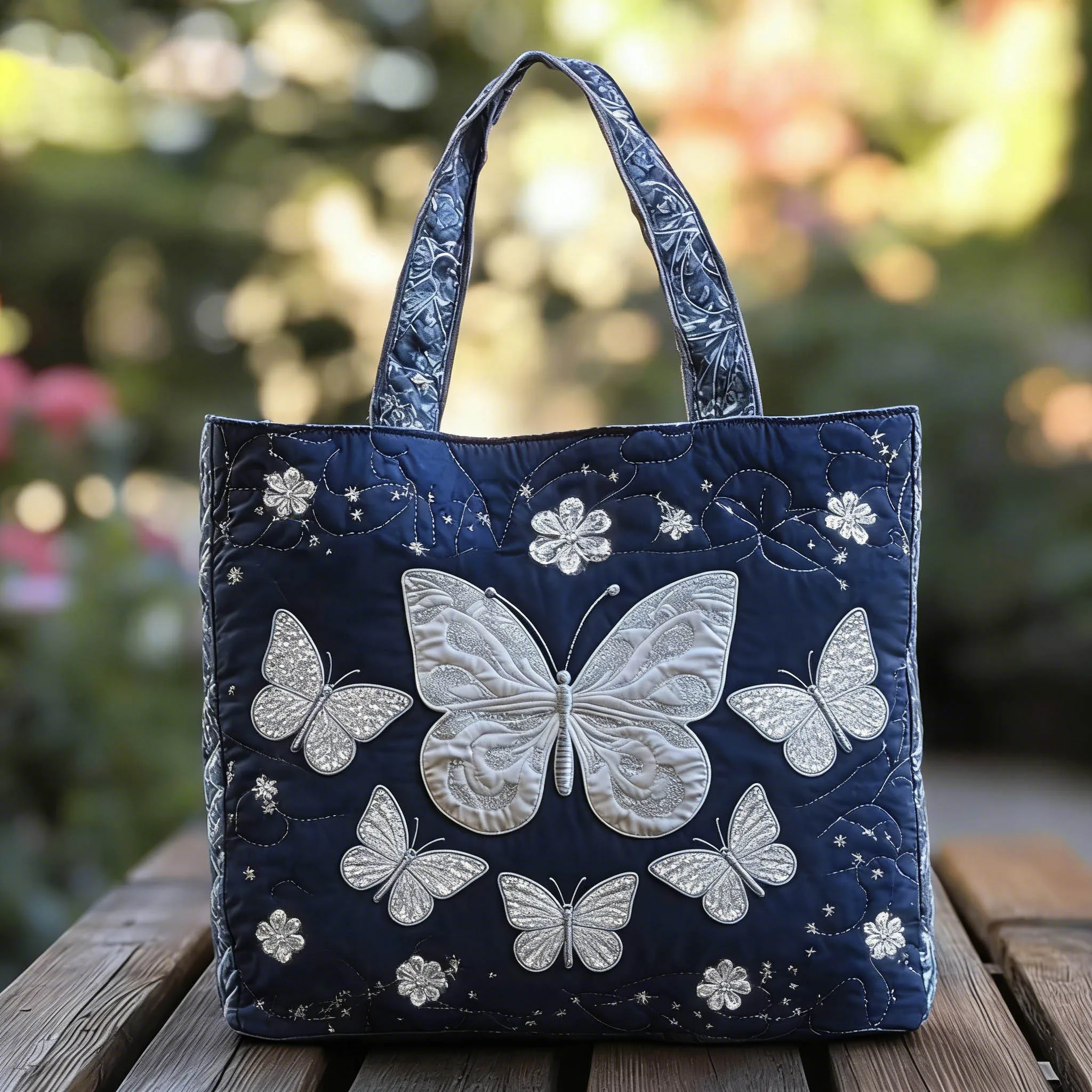 Женская и мужская стеганая сумка-тоут с элегантным серебряным узором в виде бабочек и цветов, мягкая модная сумка через плечо для офиса, поездок на работу, шопинга и путешествий
Женская и мужская стеганая сумка-тоут с элегантным серебряным узором в виде бабочек и цветов, мягкая модная сумка через плечо для офиса, поездок на работу, шопинга и путешествий