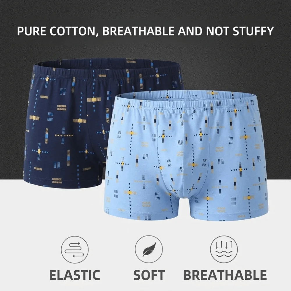 2pcs Pure Cotton Boxer Panties Antibacterial Breathable Cotton Boxer Briefs Mid-Waist Thin Men's Boxer Shorts Trunks Daily Wear
2pcs Pure Cotton Boxer Panties Antibacterial Breathable Cotton Boxer Briefs Mid-Waist Thin Men's Boxer Shorts Trunks Daily Wear