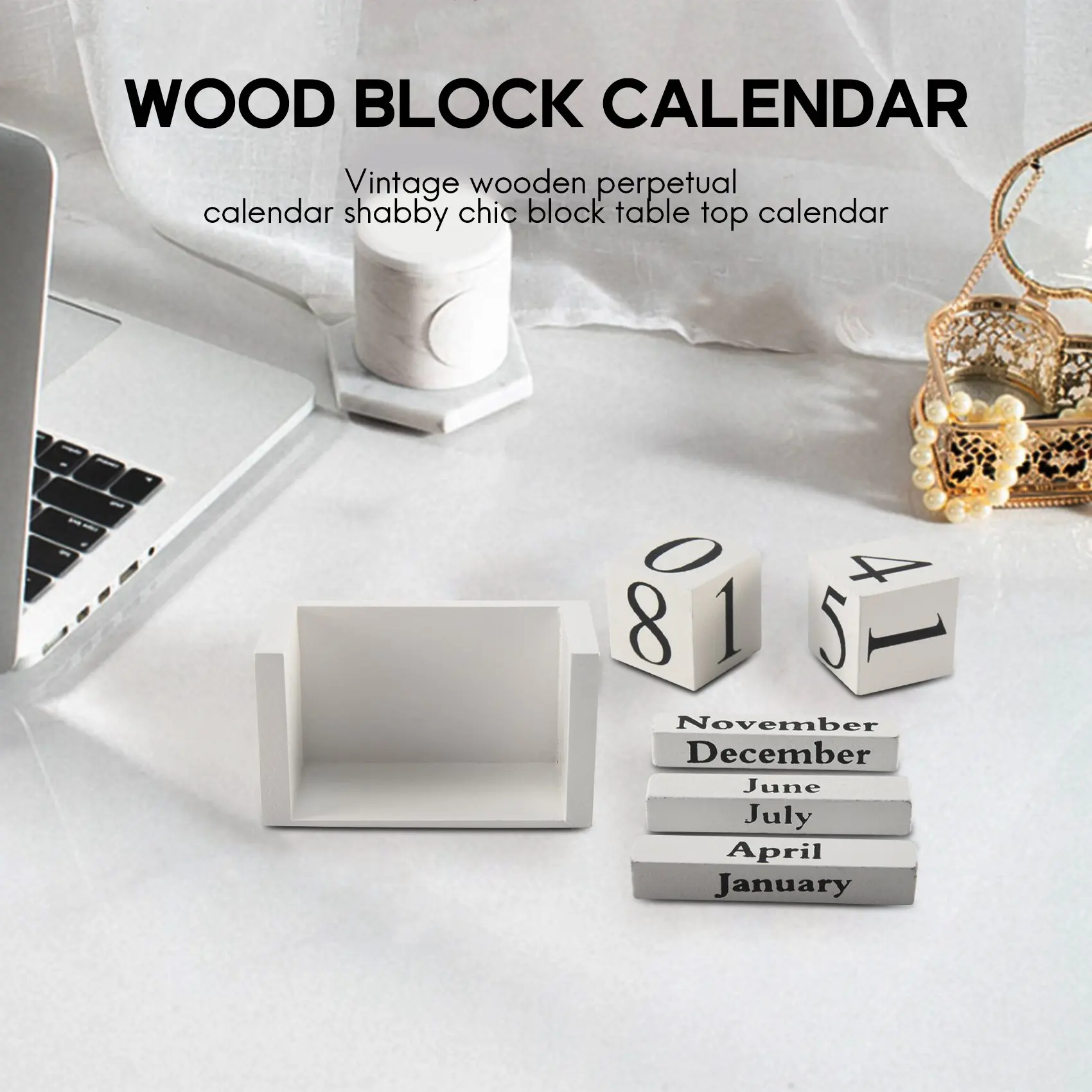 AM-Vintage Wood Perpetual Calendar Shabby Chic Blocks Desktop Calendar Rustic Wooden Squares Calendar Home Office
AM-Vintage Wood Perpetual Calendar Shabby Chic Blocks Desktop Calendar Rustic Wooden Squares Calendar Home Office