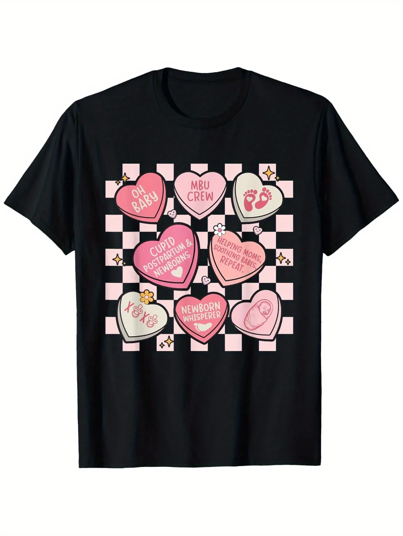 Pure Cotton T-Shirt 100% Cotton Fit Round Neck Short Sleeves Heart and Checkerboard Pattern Print Machine Washable Multiple Sizes Sxxxl Ideal for Casual Outdoor Wear All-Season Clothing Playful Heart-Shaped Design 100% Cotton Shirt
Pure Cotton T-Shirt 100% Cotton Fit Round Neck Short Sleeves Heart and Checkerboard Pattern Print Machine Washable Multiple Sizes Sxxxl Ideal for Casual Outdoor Wear All-Season Clothing Playful Heart-Shaped Design 100% Cotton Shirt