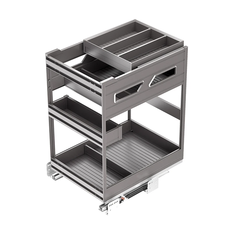 All-aluminum mid-draw multi-functional kitchen cabinet seasoning basket drawer damping buffer rack
All-aluminum mid-draw multi-functional kitchen cabinet seasoning basket drawer damping buffer rack