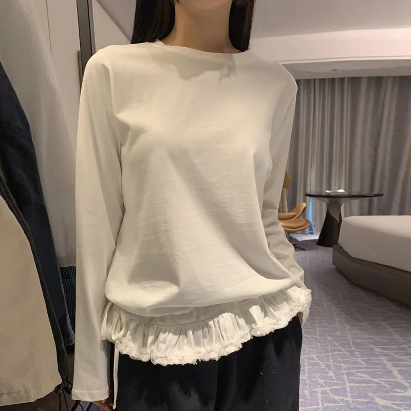 Women Y2K Drawstring Tshirt Fold Ruffle Splicing Long Sleeve Versatile Casual Streetwear Top
Women Y2K Drawstring Tshirt Fold Ruffle Splicing Long Sleeve Versatile Casual Streetwear Top
