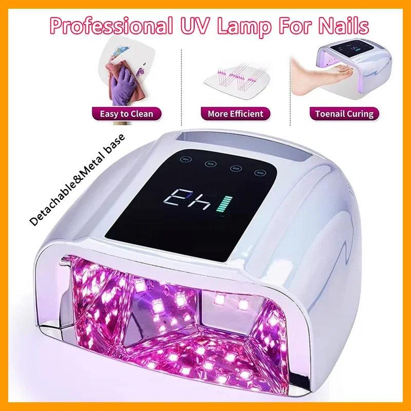 96W Mirror Reflective Nail Lamp with Metal Pad Cordless Manicure Dryer Wireless UV Light for Nails Rechargeable Nail UV LED Lamp
96W Mirror Reflective Nail Lamp with Metal Pad Cordless Manicure Dryer Wireless UV Light for Nails Rechargeable Nail UV LED Lamp