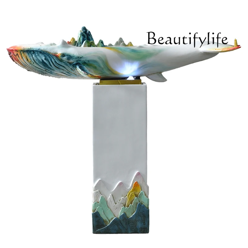 Modern floor-to-ceiling running water decoration resin handicraft fish ornament living room artesian fountain ornament
Modern floor-to-ceiling running water decoration resin handicraft fish ornament living room artesian fountain ornament