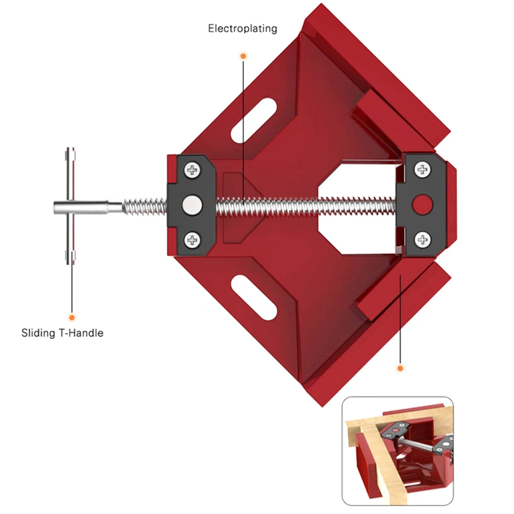 Right Angle Clamp TShaped Fixture 90Degree Lightweight Adjustable Rotating Spindle Screw Woodworking Welding
Right Angle Clamp TShaped Fixture 90Degree Lightweight Adjustable Rotating Spindle Screw Woodworking Welding