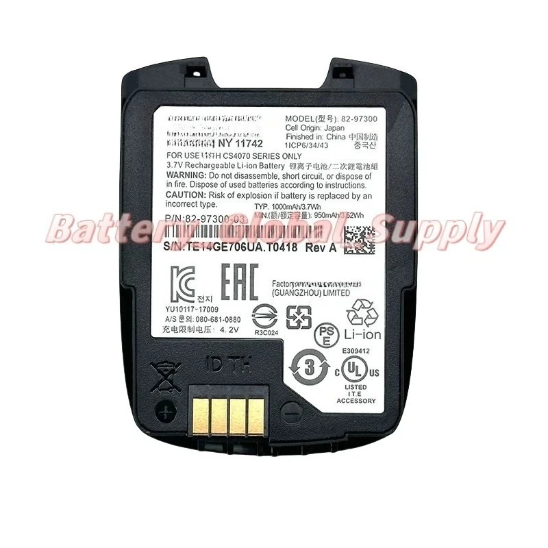 For 82-97300 CS4070 82-97300-01 Battery 3.7V 1000 mAh 1 piece new
For 82-97300 CS4070 82-97300-01 Battery 3.7V 1000 mAh 1 piece new