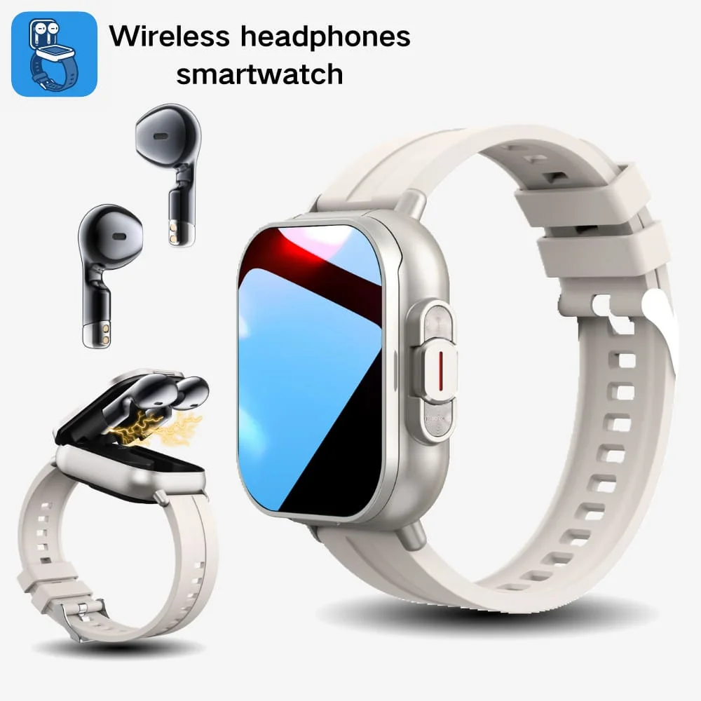 2-in-1 Smart Watch with Wireless Earbuds Wireless Call Music Play NFC Unlock Multi Sports Modes Sleep Monitor Fitness Tracker Compatible with Android iOS
2-in-1 Smart Watch with Wireless Earbuds Wireless Call Music Play NFC Unlock Multi Sports Modes Sleep Monitor Fitness Tracker Compatible with Android iOS