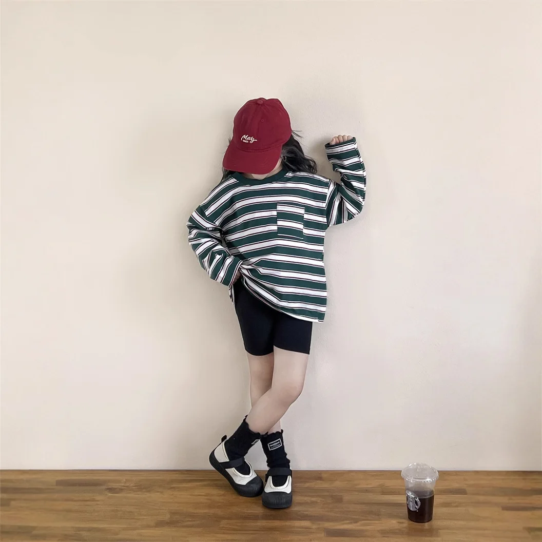 Korean Autumn Clothing Fashionable Green Striped Color Matching Pullover Long Bottoming Shirt Cycling Pants Single Shot
Korean Autumn Clothing Fashionable Green Striped Color Matching Pullover Long Bottoming Shirt Cycling Pants Single Shot