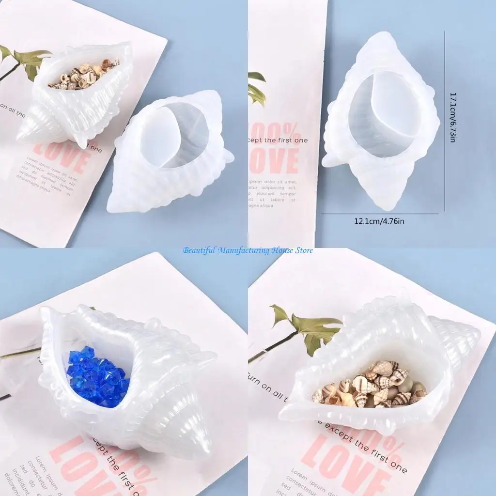E56A Conch Storage Box Silicone Mould DIY Crafts Container Making Tool Crystal Epoxy Resin Mold
E56A Conch Storage Box Silicone Mould DIY Crafts Container Making Tool Crystal Epoxy Resin Mold
