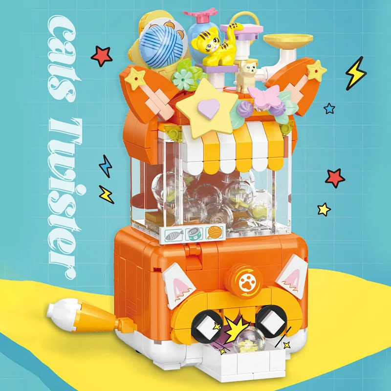 Cat Capsule Toy Machine Model Small Particle DIY Assembly Building Block Toy
Cat Capsule Toy Machine Model Small Particle DIY Assembly Building Block Toy