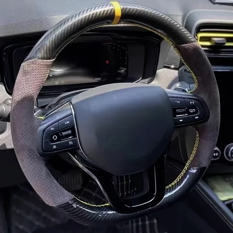 Customize Non-Slip Suede Carbon Fiber Leather Car Steering Wheel Cover 01 05 02 09 06 Steering Wrap Cover For Lynk & Co 03
Customize Non-Slip Suede Carbon Fiber Leather Car Steering Wheel Cover 01 05 02 09 06 Steering Wrap Cover For Lynk & Co 03