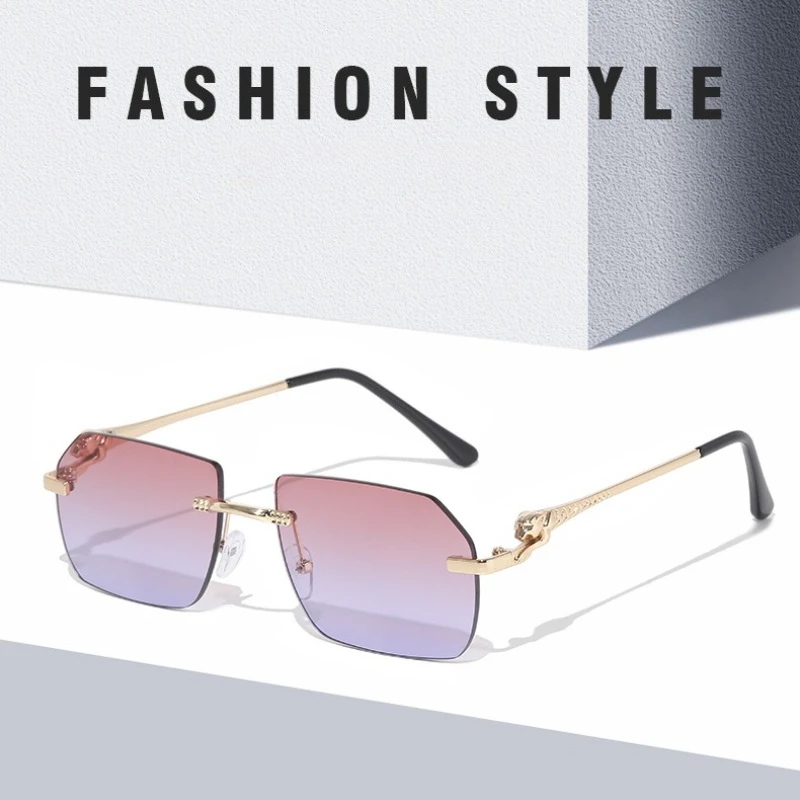 Fashion Rimless Rectangle Leopard Sunglasses Women Men Driving Shades Square Glasses Female Male Summer Traveling Eyewear
Fashion Rimless Rectangle Leopard Sunglasses Women Men Driving Shades Square Glasses Female Male Summer Traveling Eyewear