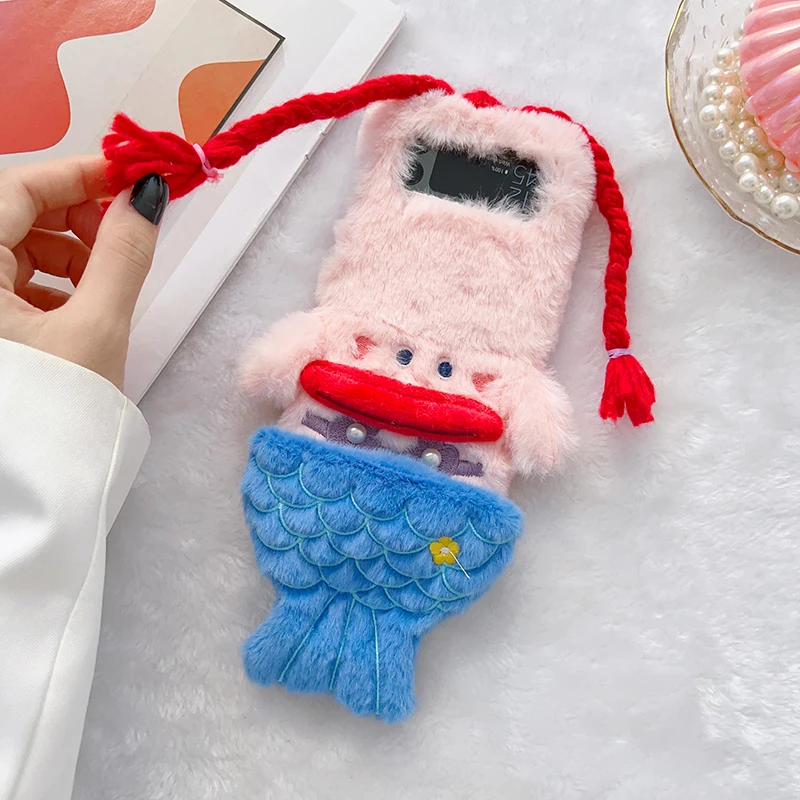 Case For Samsung Galaxy Z Flip 4 Z Flip 3 Plush Large mouth Braid Mermaid Mobile Phone Case Cover
Case For Samsung Galaxy Z Flip 4 Z Flip 3 Plush Large mouth Braid Mermaid Mobile Phone Case Cover