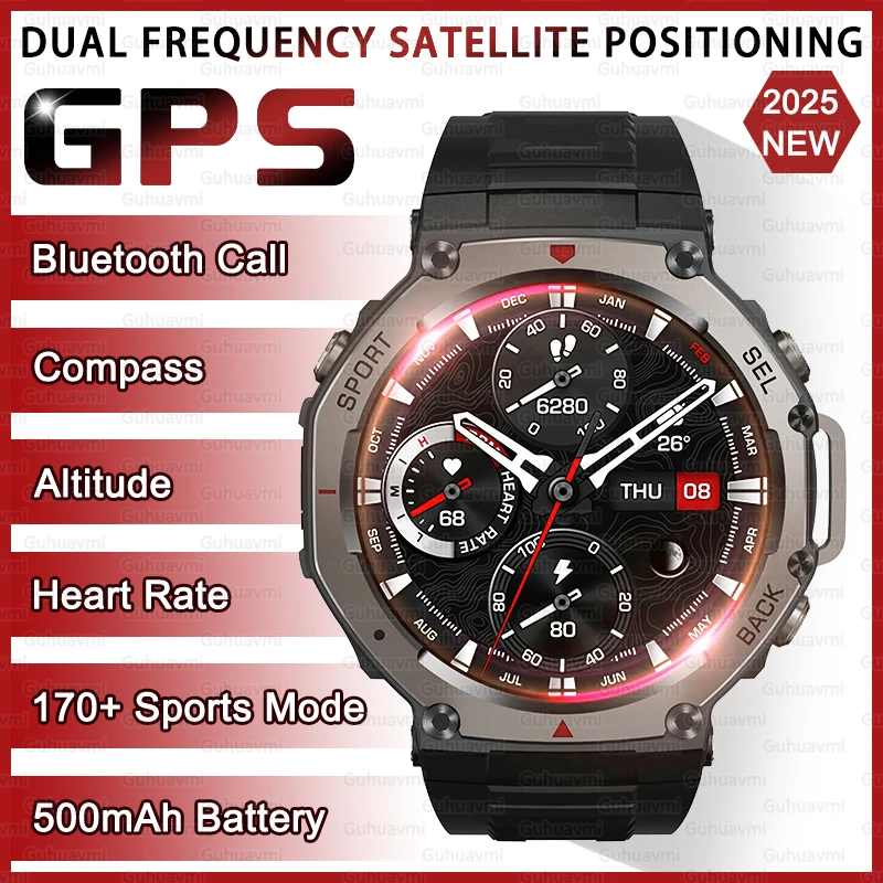 2025 Новые мужские уличные GPS спортивные умные часы с Bluetooth-звонком, компас-барометр, 10 АТМ, водонепроницаемый умный браслет для плавания
2025 Новые мужские уличные GPS спортивные умные часы с Bluetooth-звонком, компас-барометр, 10 АТМ, водонепроницаемый умный браслет для плавания