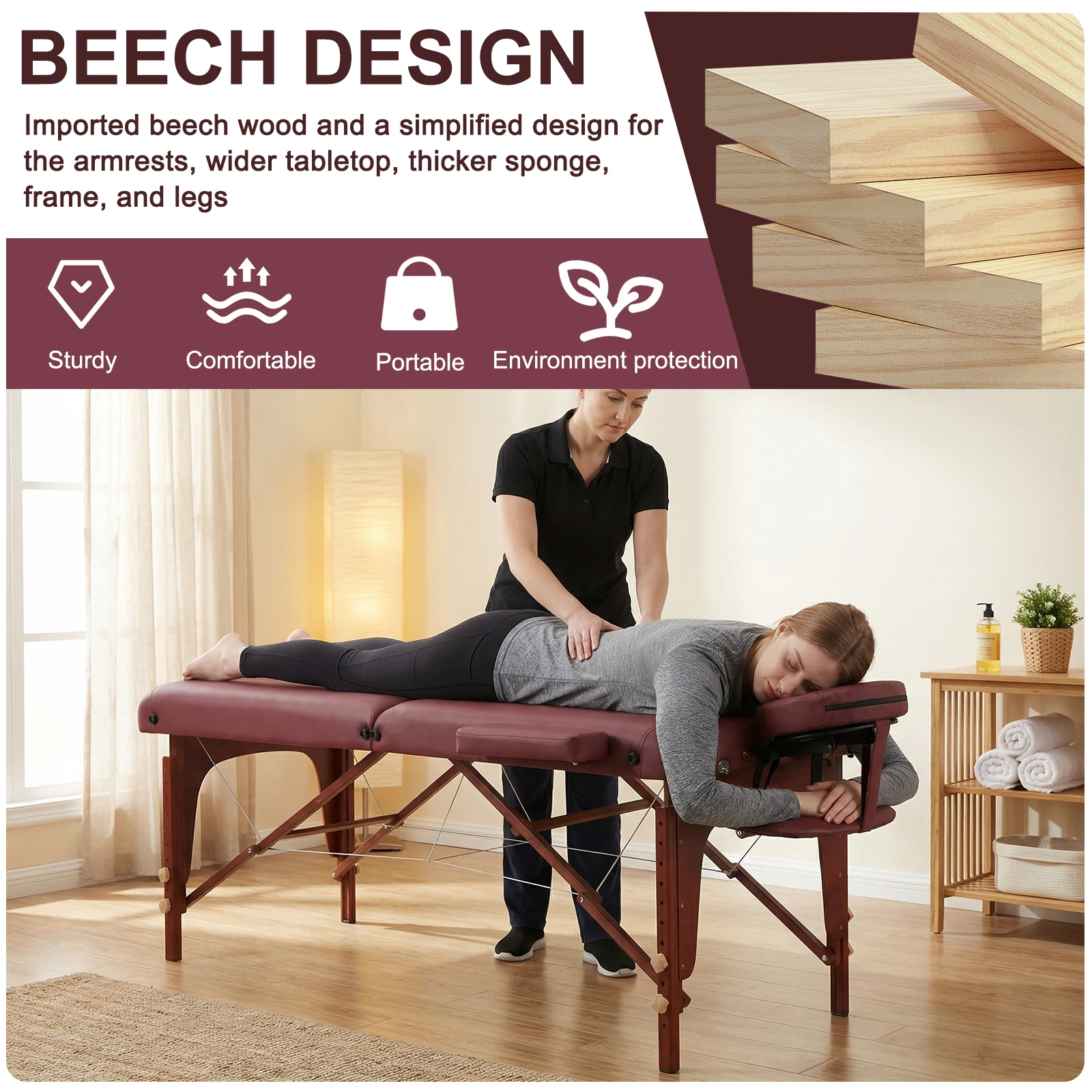 Портативная кушетка для спа-процедур с усиленными деревянными ножками, 2-х секционная, легкая, регулируемая по высоте, выдерживает до 1500 фунтов, с сумкой для переноски.
Портативная кушетка для спа-процедур с усиленными деревянными ножками, 2-х секционная, легкая, регулируемая по высоте, выдерживает до 1500 фунтов, с сумкой для переноски.