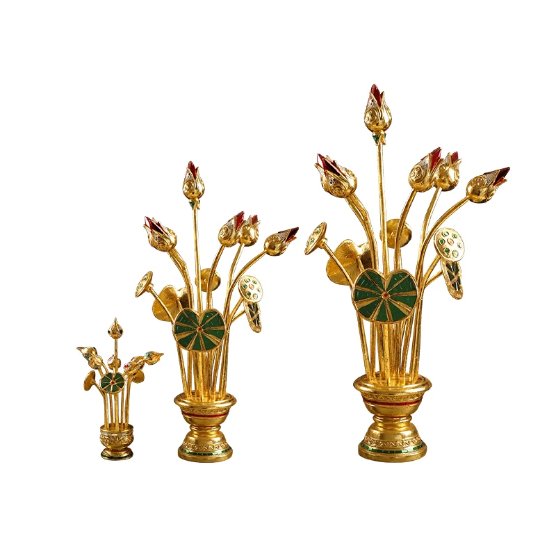 Lotus ornament living room office gold lotus decoration wood carving handicrafts retro porch decoration
Lotus ornament living room office gold lotus decoration wood carving handicrafts retro porch decoration