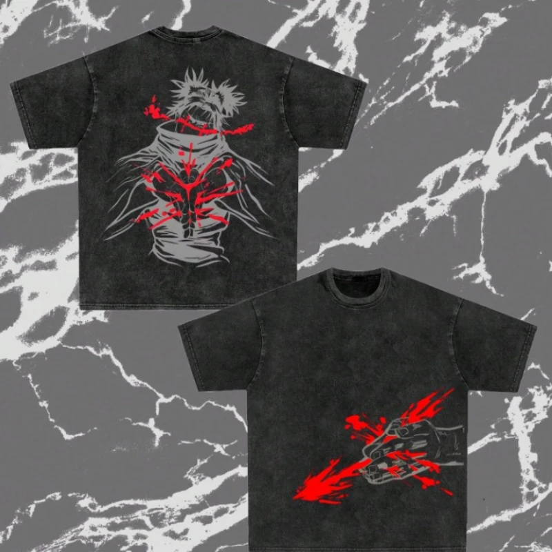 Jujutsu: Anime Printing Suitable for Both Men and Women, Four Seasons Retro Old Cotton Washed T-shirt, Harajuku Men's Top
Jujutsu: Anime Printing Suitable for Both Men and Women, Four Seasons Retro Old Cotton Washed T-shirt, Harajuku Men's Top