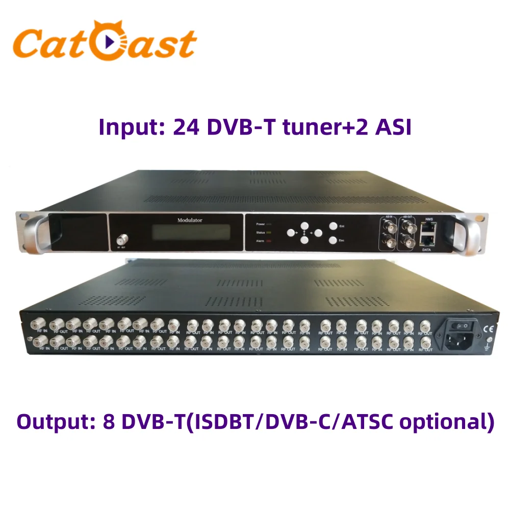 CATV Digital Modulator Multiplex FTA DVB-T Tuner to 8 carriers DVB-C DVB-T ATSC ISDBT RF Modulator
CATV Digital Modulator Multiplex FTA DVB-T Tuner to 8 carriers DVB-C DVB-T ATSC ISDBT RF Modulator