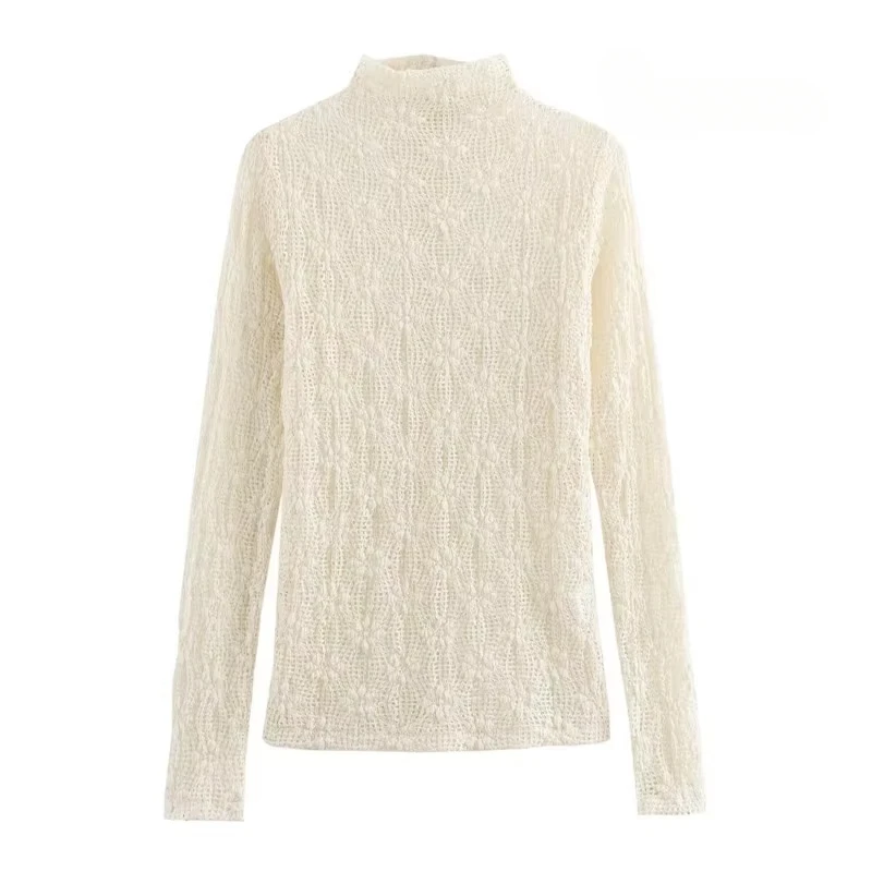 TRAFZR Autumn Stretch Knitwear - Brown Slim Top with Lace Stitch Detail & Casual Elegance
TRAFZR Autumn Stretch Knitwear - Brown Slim Top with Lace Stitch Detail & Casual Elegance