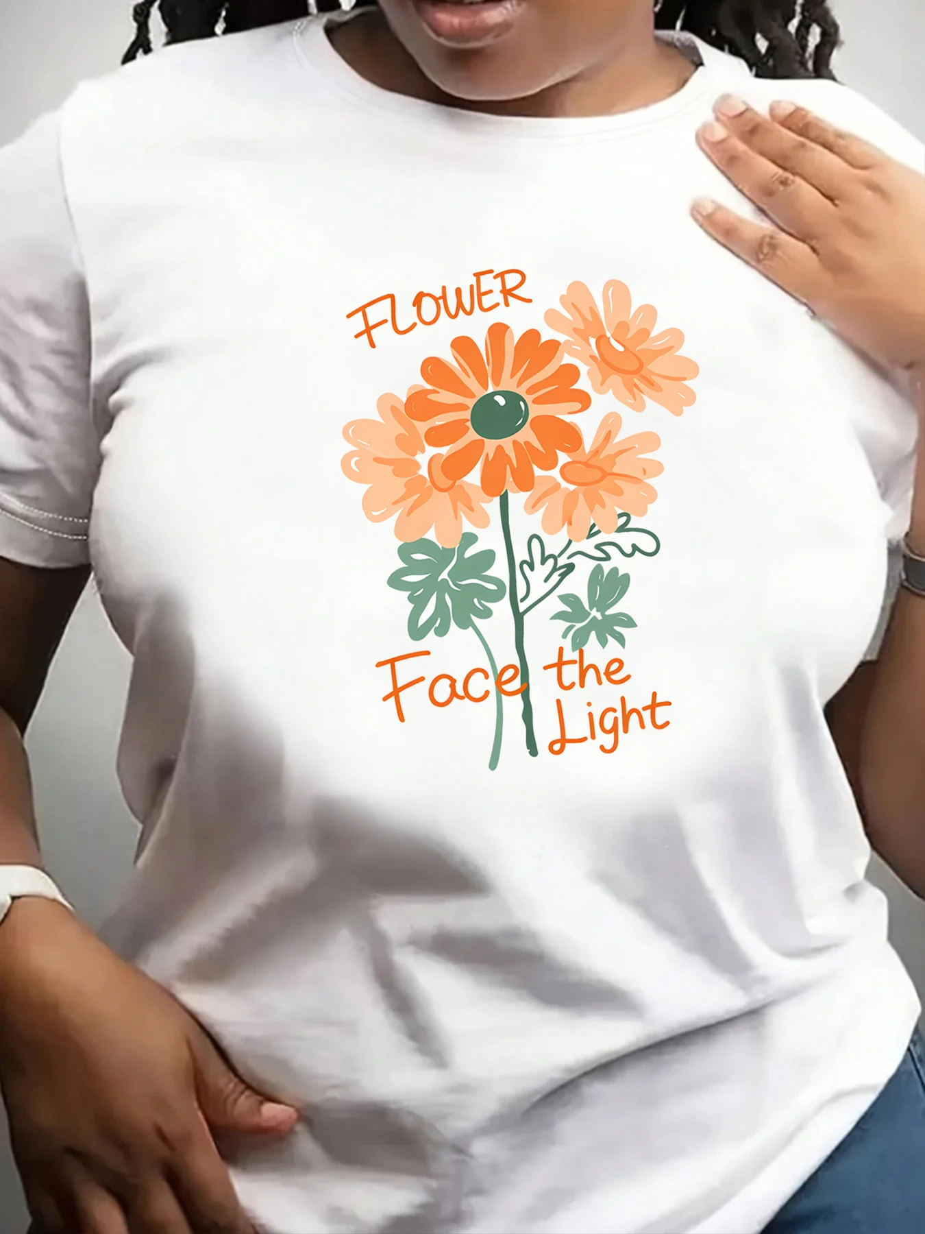 【ZXH11171】Letter and flower print women's plus size round neck T-shirt summer casual short sleeved top street fashion versatile
【ZXH11171】Letter and flower print women's plus size round neck T-shirt summer casual short sleeved top street fashion versatile