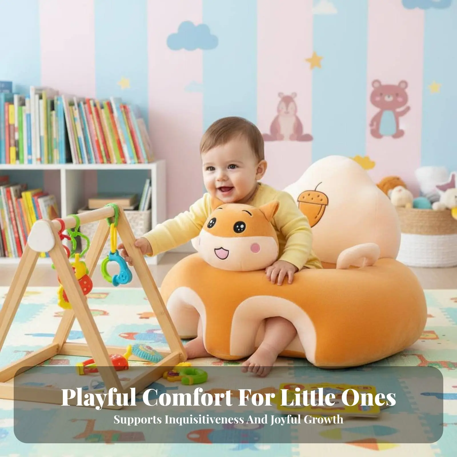 Crown-Shaped Baby Sofa Helps Learn to Sit Infant Gear Anti-Tip Design Non-Slip Bottom for Young Children, Parents, Nursery
Crown-Shaped Baby Sofa Helps Learn to Sit Infant Gear Anti-Tip Design Non-Slip Bottom for Young Children, Parents, Nursery