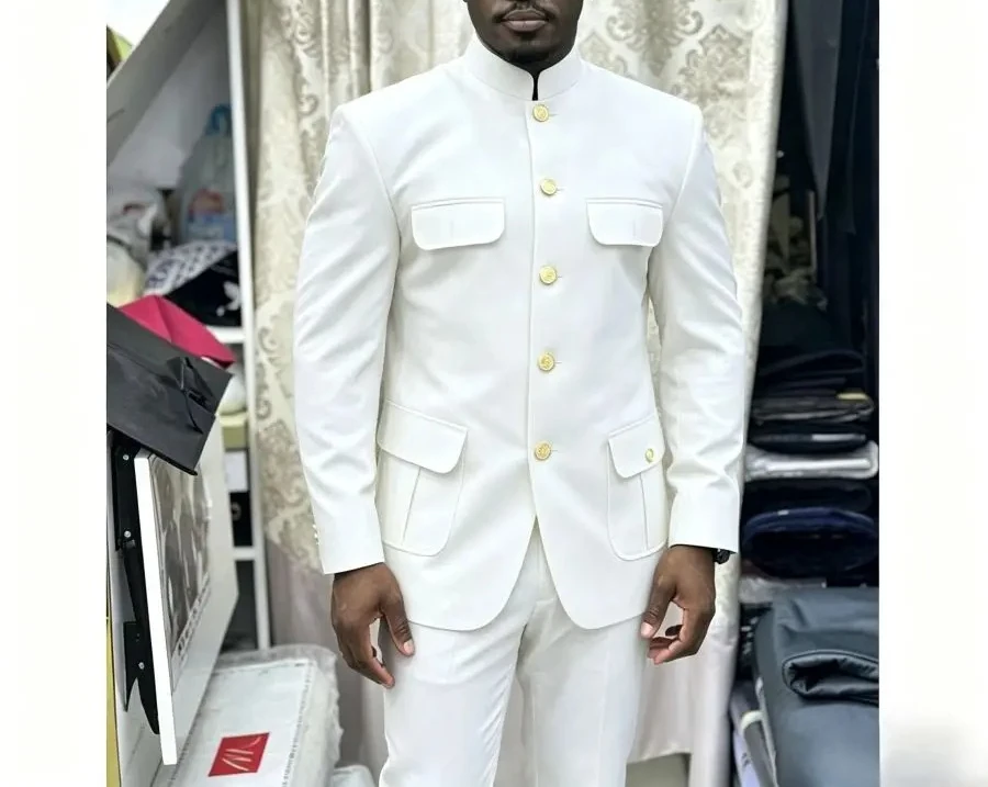 Safari Men Suits Slim Fit Men Suits of Prom 2 Pieces Blazer with Pants Set Business Casual Wedding Groom Formal Classic Style
Safari Men Suits Slim Fit Men Suits of Prom 2 Pieces Blazer with Pants Set Business Casual Wedding Groom Formal Classic Style