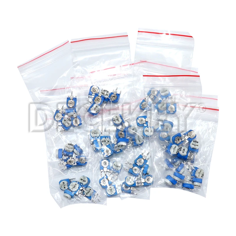 65PCS Trimmer Potentiometer RM063 Adjustable Resistance 100R~1M Potentiometers 1K 5K 10K 20K 50K 100K 500K 1M Variable Resistors
65PCS Trimmer Potentiometer RM063 Adjustable Resistance 100R~1M Potentiometers 1K 5K 10K 20K 50K 100K 500K 1M Variable Resistors
