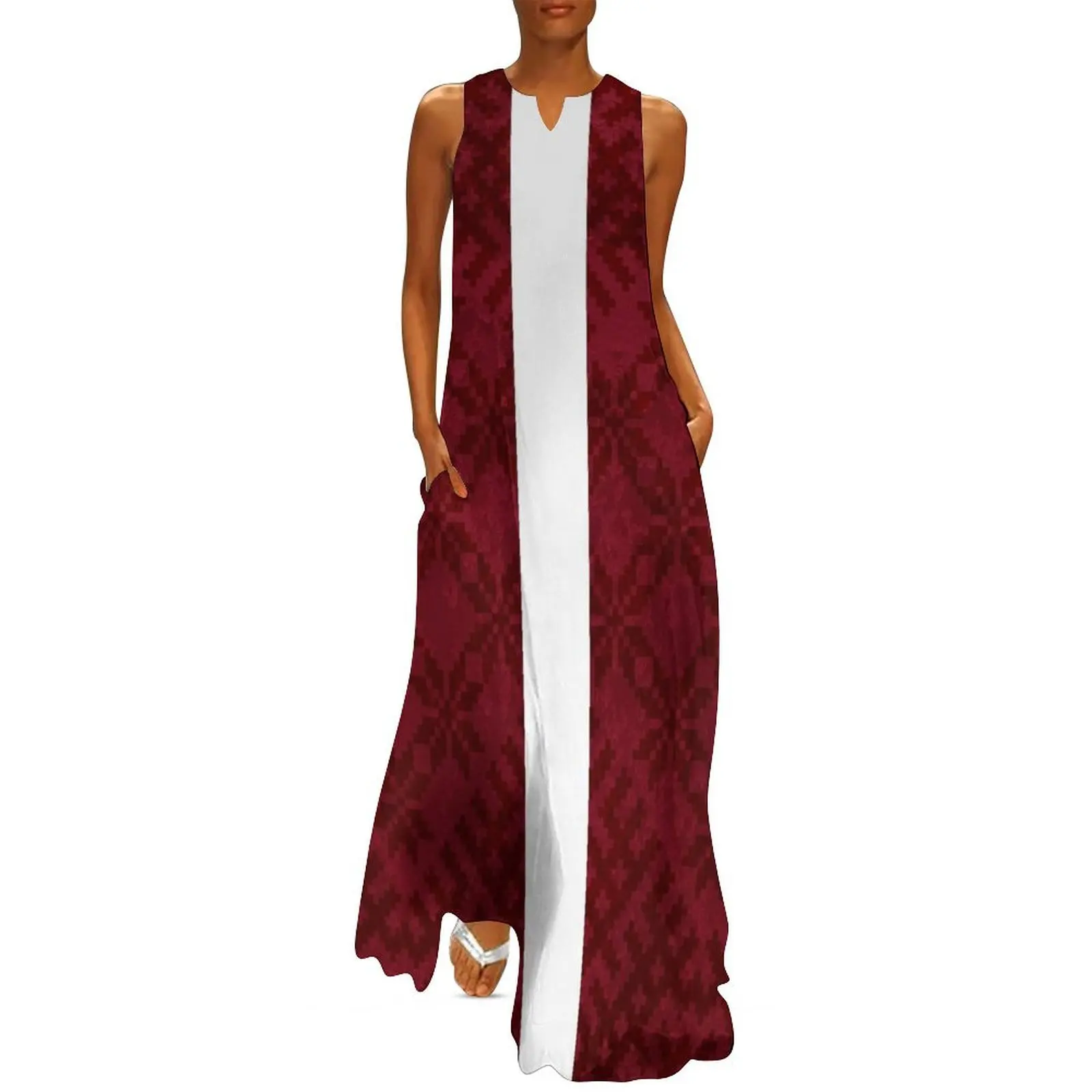 Latvian Flag with Traditional Pattern Long Dress Dance dresses african dresses for woman
Latvian Flag with Traditional Pattern Long Dress Dance dresses african dresses for woman