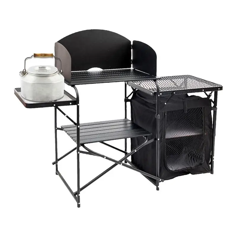 Camp Kitchen Table Folding Picnic Table Multifunctional Aluminum Alloy With Weatherboard Portable For BBQ Hiking Fishing Camping
Camp Kitchen Table Folding Picnic Table Multifunctional Aluminum Alloy With Weatherboard Portable For BBQ Hiking Fishing Camping