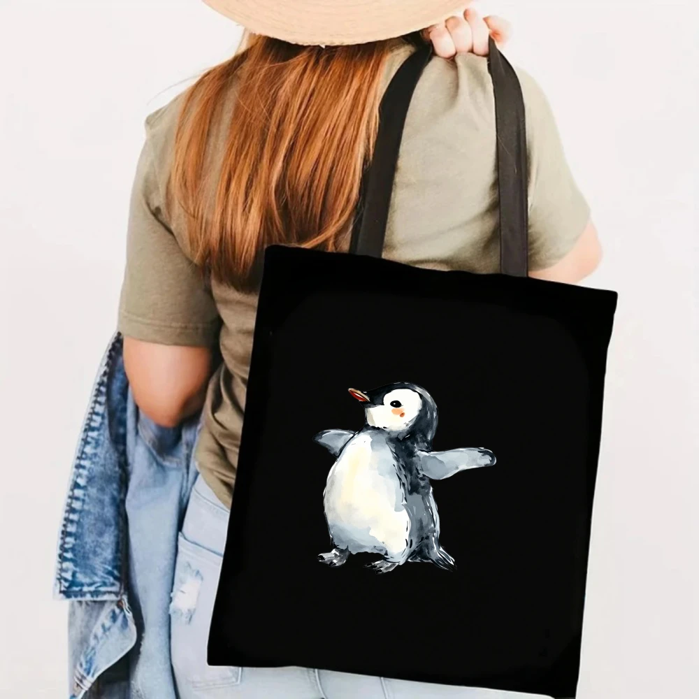 Cute Watercolor Penguin Canvas Tote Bag, Adorable Arctic Animal Shoulder Bag for Winter and Animal Lovers
Cute Watercolor Penguin Canvas Tote Bag, Adorable Arctic Animal Shoulder Bag for Winter and Animal Lovers
