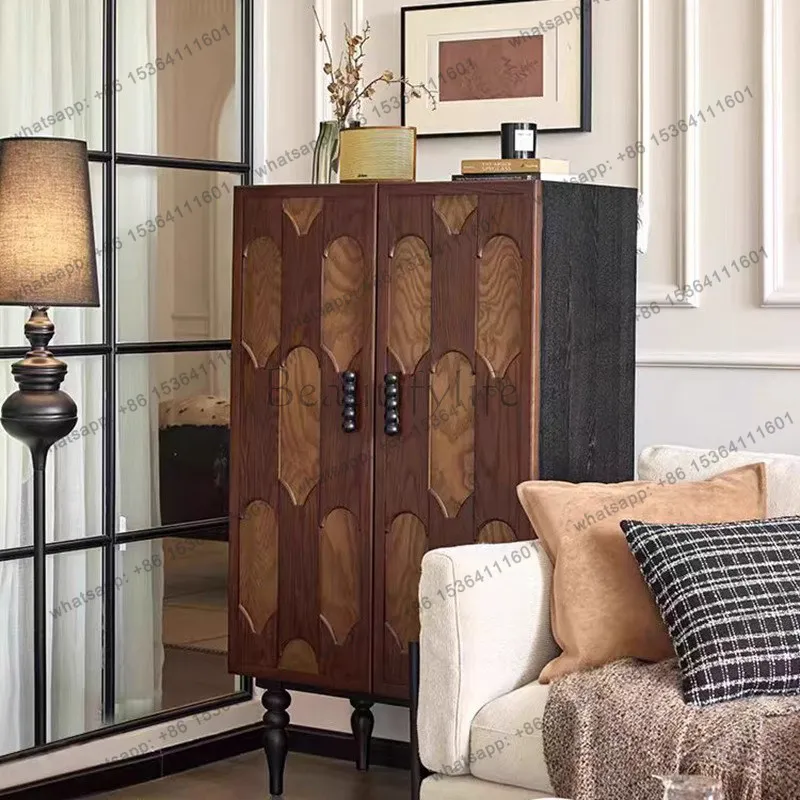 French retro solid wood carving flower dining side cabinet entry entrance light luxury wabi sabi wind locker
French retro solid wood carving flower dining side cabinet entry entrance light luxury wabi sabi wind locker