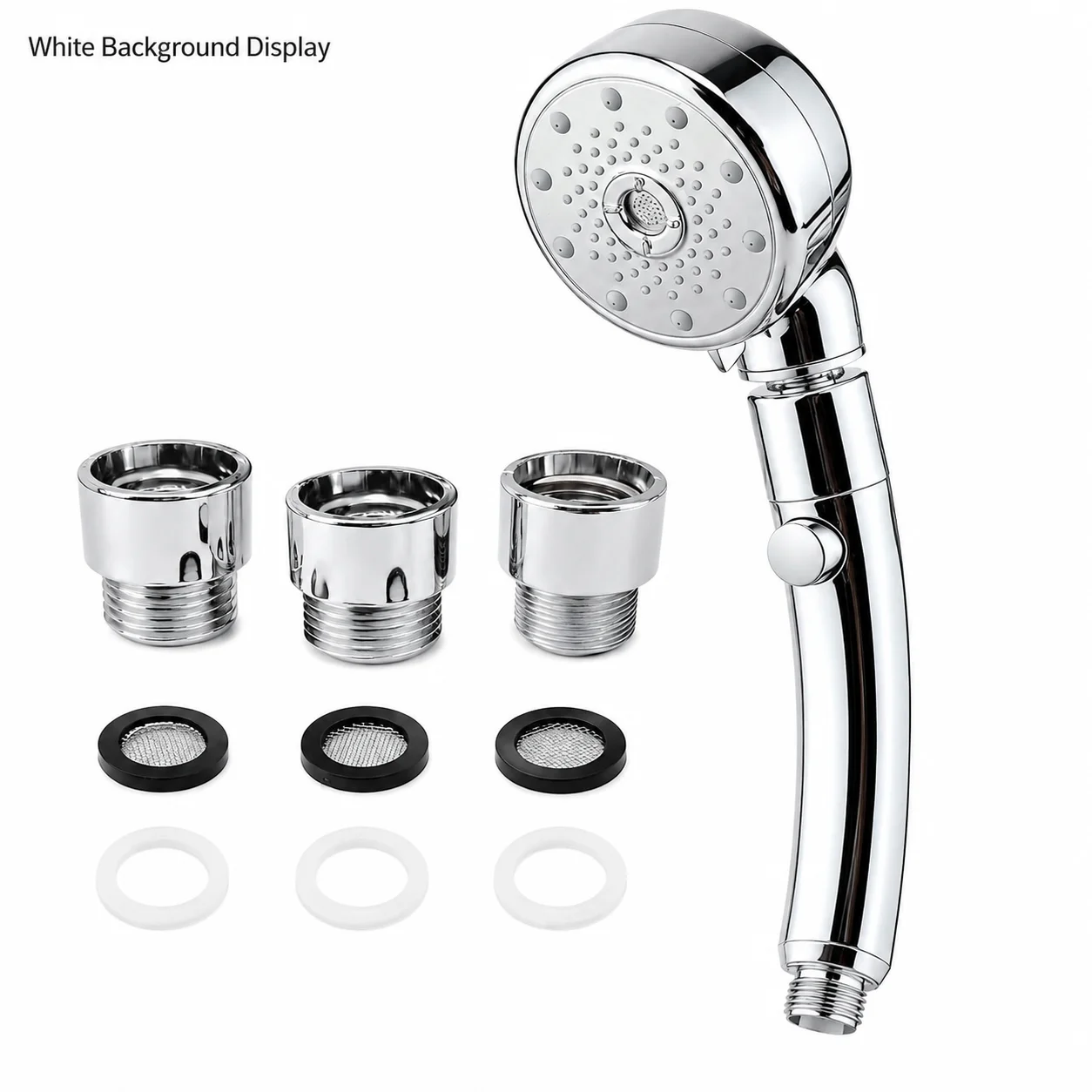 Handheld Shower Head with Stop Button Multi-Mode Water Flow G1/2 Adapter ABS Chrome Mist Rain Massage for Home Bathroom Bath
Handheld Shower Head with Stop Button Multi-Mode Water Flow G1/2 Adapter ABS Chrome Mist Rain Massage for Home Bathroom Bath