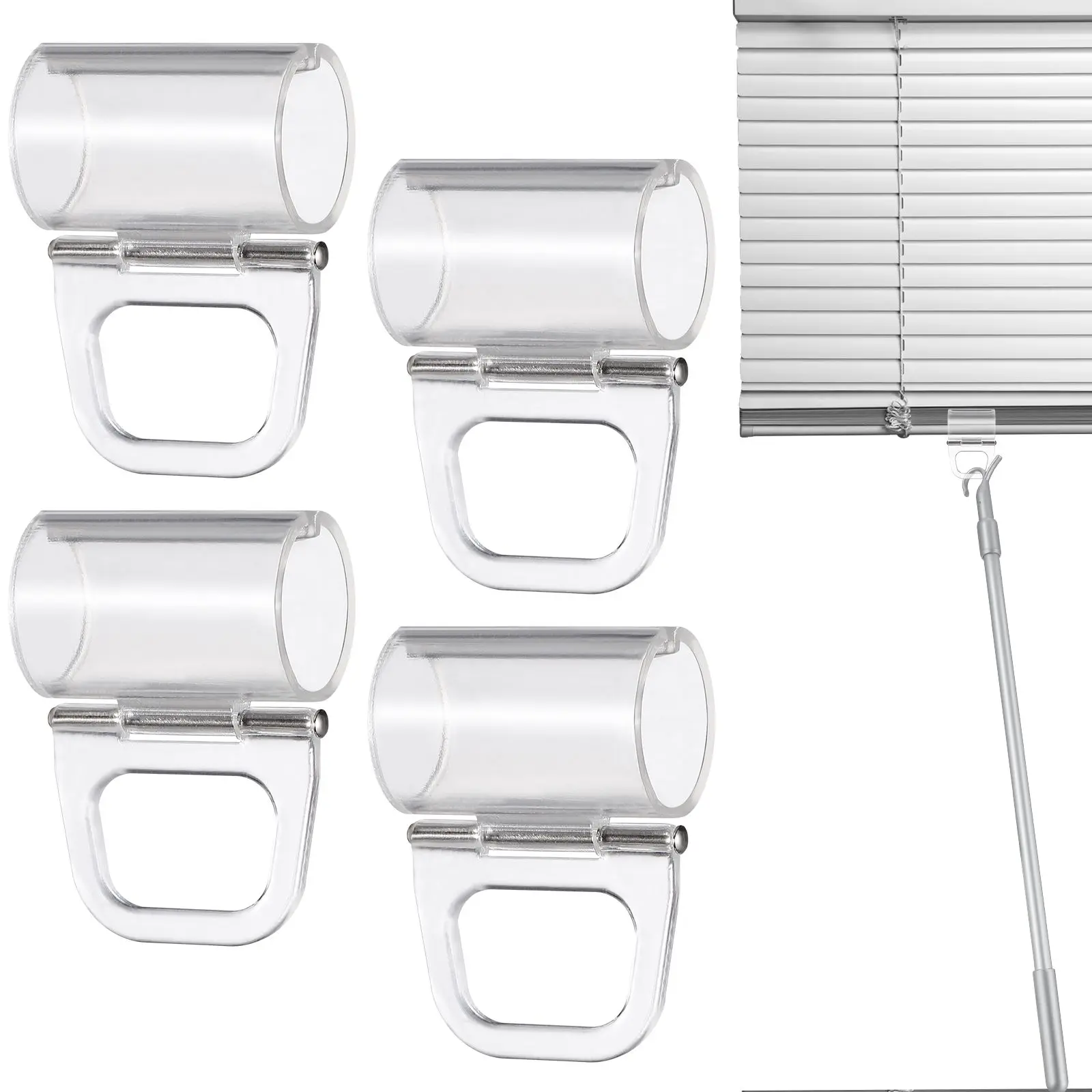 4 Pcs Blind Shade Pulls Hooks Handles 20MM Transparent Material Easy Installation Window Roller Shades Accessories
4 Pcs Blind Shade Pulls Hooks Handles 20MM Transparent Material Easy Installation Window Roller Shades Accessories