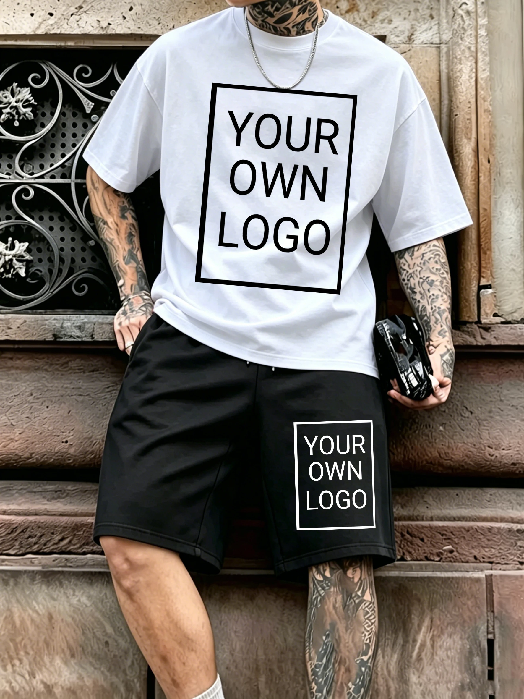 Custom Logo DIY Picture Team Couple Men's T Shirt Set Cotton Loose T-Shirt Pocket Wide-Leg Pant Summer Drawstring Man Shorts
Custom Logo DIY Picture Team Couple Men's T Shirt Set Cotton Loose T-Shirt Pocket Wide-Leg Pant Summer Drawstring Man Shorts