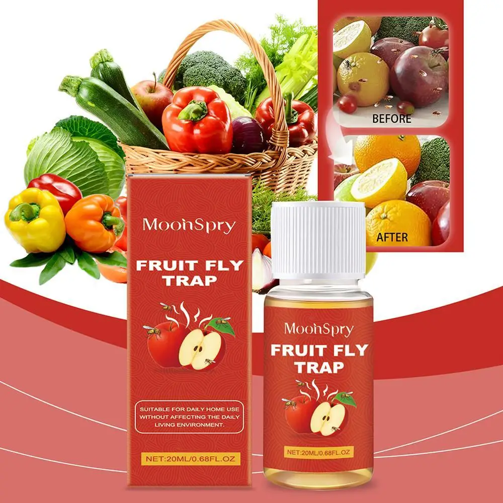Fruit Fly Trap with Fructose & Sorbitol - Non-Toxic Kitchen Insect Catcher for Safe Indoor Pest Control 20ml Fruit Fly Killer
Fruit Fly Trap with Fructose & Sorbitol - Non-Toxic Kitchen Insect Catcher for Safe Indoor Pest Control 20ml Fruit Fly Killer