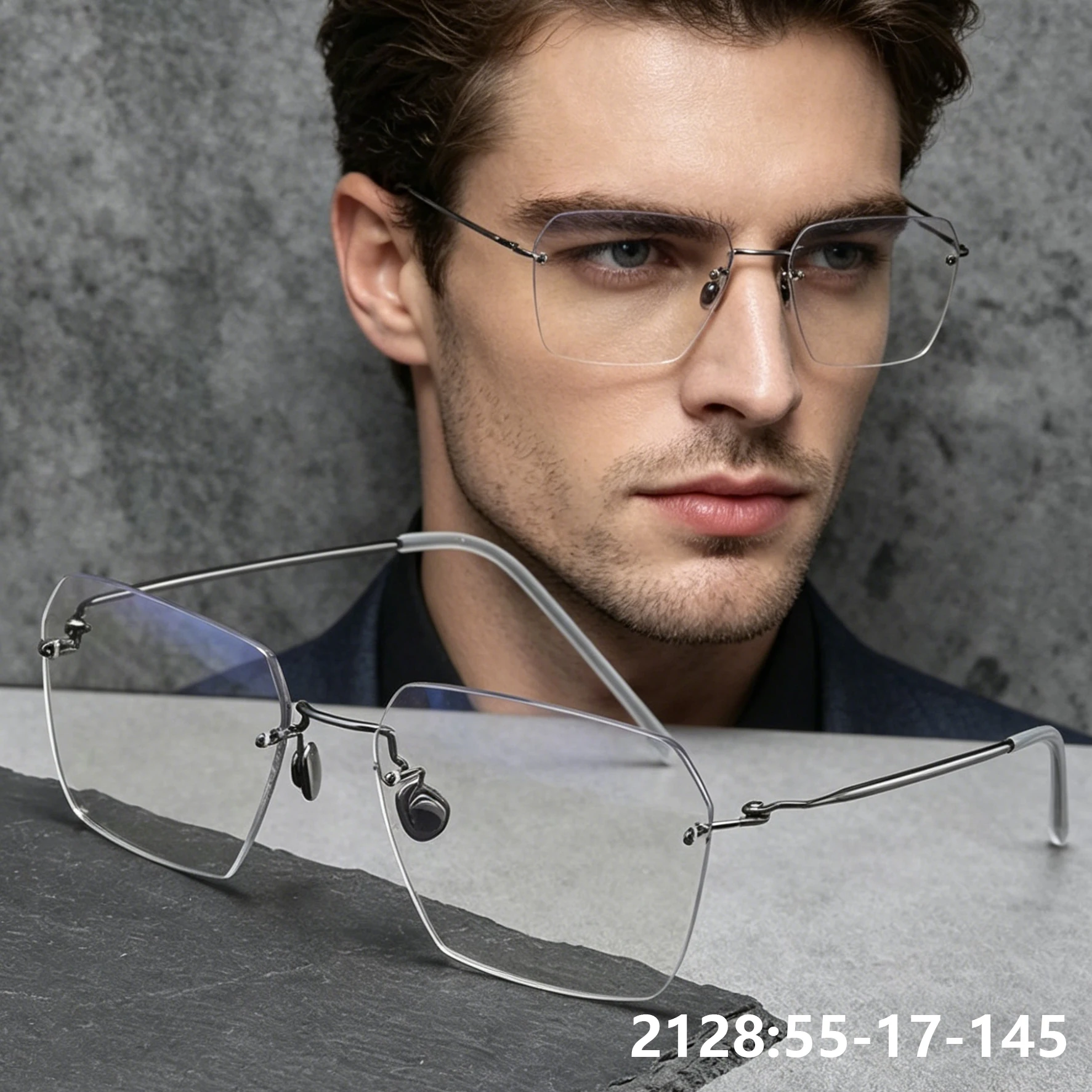 Denmark Brand Polygon Rimless Glasses Frame Men 2128 Fashion Business Titanium Ultralight Frameless Eyeglasses Oversize Gafas
Denmark Brand Polygon Rimless Glasses Frame Men 2128 Fashion Business Titanium Ultralight Frameless Eyeglasses Oversize Gafas