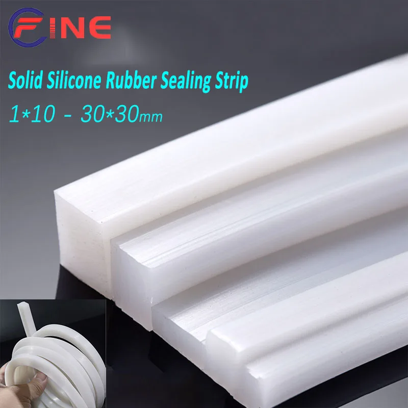 1M Solid Silicone Rubber Sealing Strip Square Weatherstrip Anti Oil High Temperature Seal Gasket 1-30mm
1M Solid Silicone Rubber Sealing Strip Square Weatherstrip Anti Oil High Temperature Seal Gasket 1-30mm
