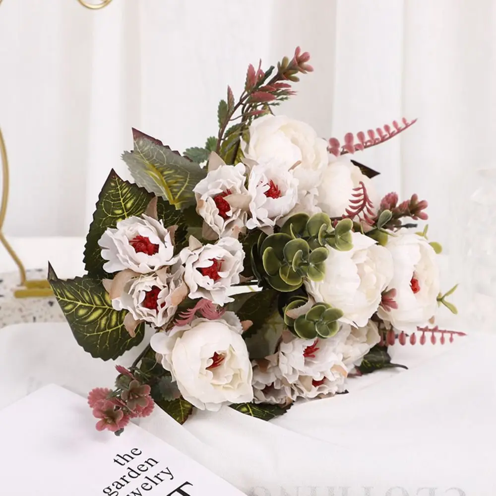 Vintage Peony Simulation Rose 9Heads Anti-UV Wedding Arch Flower Realistic Fake Silk Flower Home Decor
Vintage Peony Simulation Rose 9Heads Anti-UV Wedding Arch Flower Realistic Fake Silk Flower Home Decor