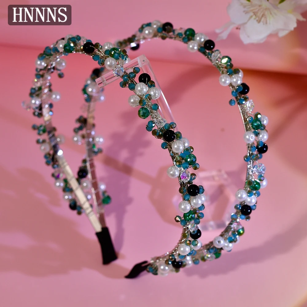 HNNNS Green Crystal Beaded Headband Pearl Handmade Wrapped Headdress Double Layer Headwear Fashion Bridal Hair Accessories A132
HNNNS Green Crystal Beaded Headband Pearl Handmade Wrapped Headdress Double Layer Headwear Fashion Bridal Hair Accessories A132