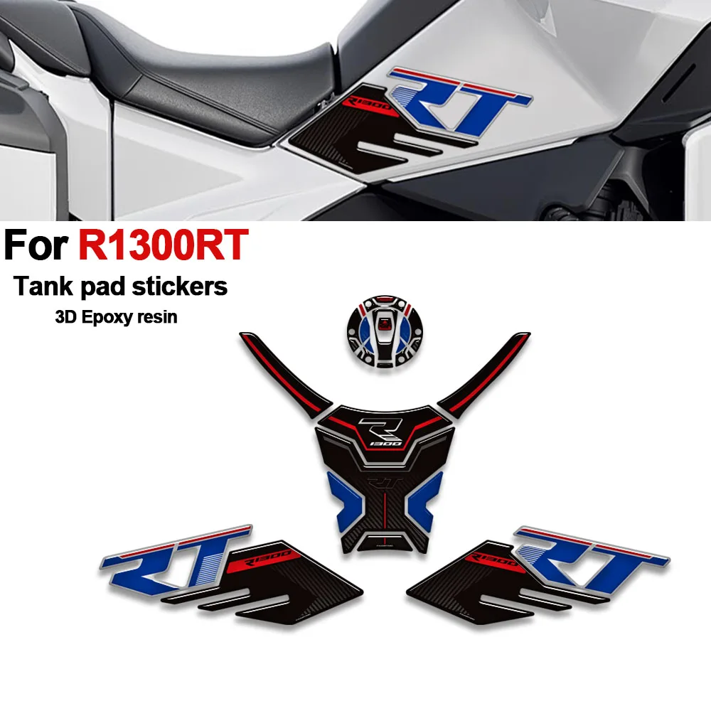 NEW Motorcycle 3D Epoxy Resin Tank Pad Protection Sticker Kit For R1300RT R 1300 RT R1300 RT 2025