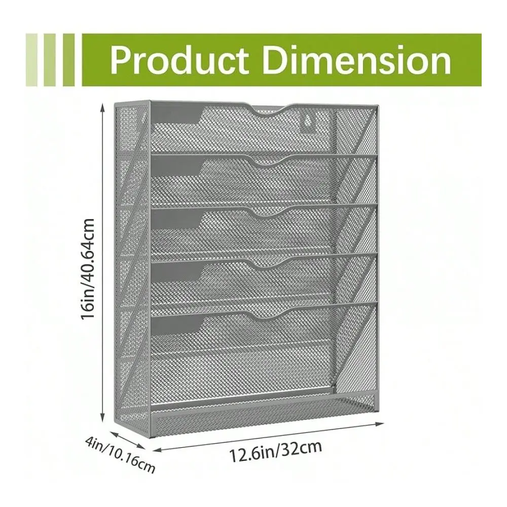 Wall File Holder 5 Tier Vertical Hanging File Organizer Wall Mount Paper Folder Rack With Bottom Flat Tray Office And Home,Blac
Wall File Holder 5 Tier Vertical Hanging File Organizer Wall Mount Paper Folder Rack With Bottom Flat Tray Office And Home,Blac