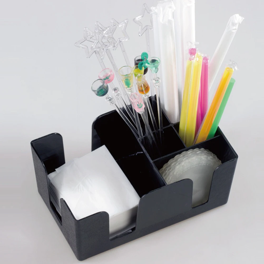 Straw Box Storage Multifunction Plastic Organizer for Napkins Straws Stirrers Utensils Condiment Lightweight Easy Cleaning 
Straw Box Storage Multifunction Plastic Organizer for Napkins Straws Stirrers Utensils Condiment Lightweight Easy Cleaning