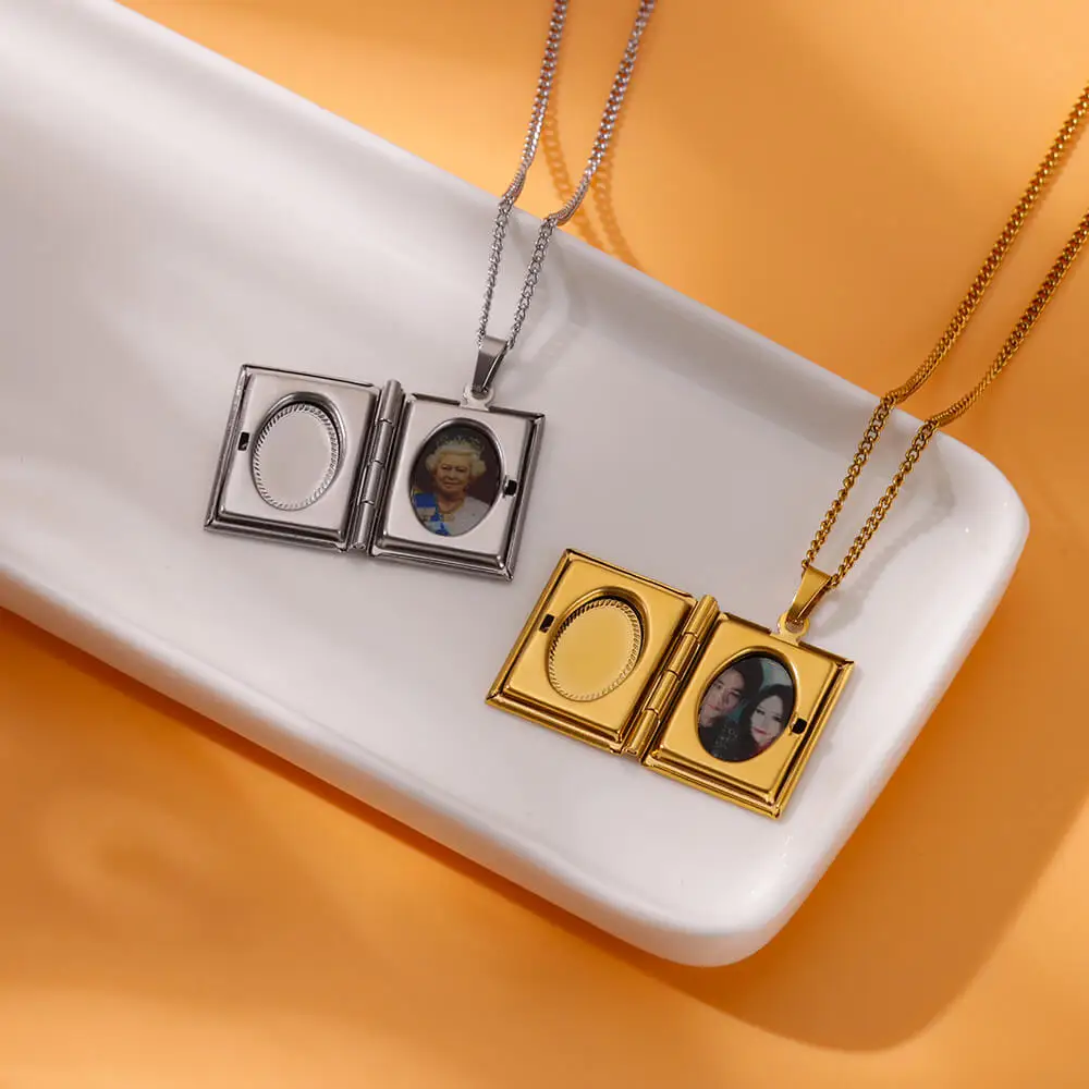 Custom Photo Necklace Women Girl Trendy Jewelry Stainless Steel Gold Color Rectangle Pendant Picture Necklace Gifts For Her
Custom Photo Necklace Women Girl Trendy Jewelry Stainless Steel Gold Color Rectangle Pendant Picture Necklace Gifts For Her