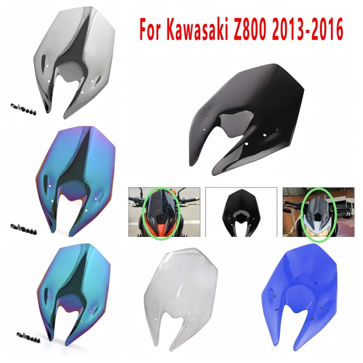 Motorcycle Wind Deflector Windshield Windscreen flow guide plate nose cowl for Kawasaki Z 800 Z800 2013 2014 2015 2016
Motorcycle Wind Deflector Windshield Windscreen flow guide plate nose cowl for Kawasaki Z 800 Z800 2013 2014 2015 2016