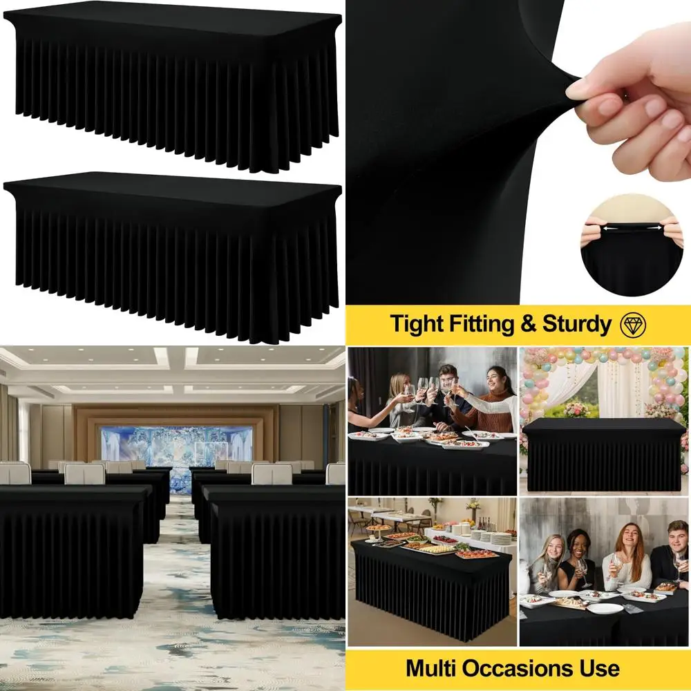 Waterproof Stretch Fitted Tablecloths for 8FT Rectangle Tables, 2 Pack, Washable Spandex Table Covers, Ski-Themed Protective Lin
Waterproof Stretch Fitted Tablecloths for 8FT Rectangle Tables, 2 Pack, Washable Spandex Table Covers, Ski-Themed Protective Lin