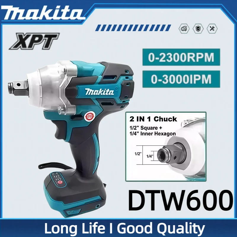 Makita DTW600 18V Cordless Wrench 1/2Inch Brushless Screwdriver Rechargable Electric Screwdriver Vehicle Service Tool
Makita DTW600 18V Cordless Wrench 1/2Inch Brushless Screwdriver Rechargable Electric Screwdriver Vehicle Service Tool