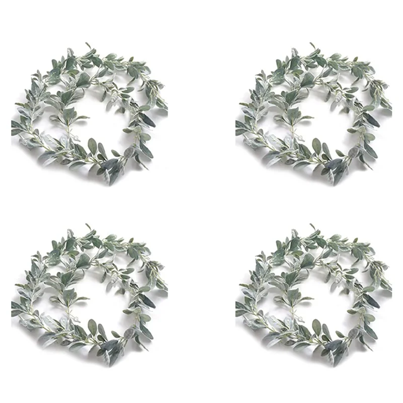 4Pcs 6.7 Ft Lambs Ear Garland Artificial - Succulent Garland - Fall Eucalyptus Garland - Leaf Mantle Garland-B61B
4Pcs 6.7 Ft Lambs Ear Garland Artificial - Succulent Garland - Fall Eucalyptus Garland - Leaf Mantle Garland-B61B