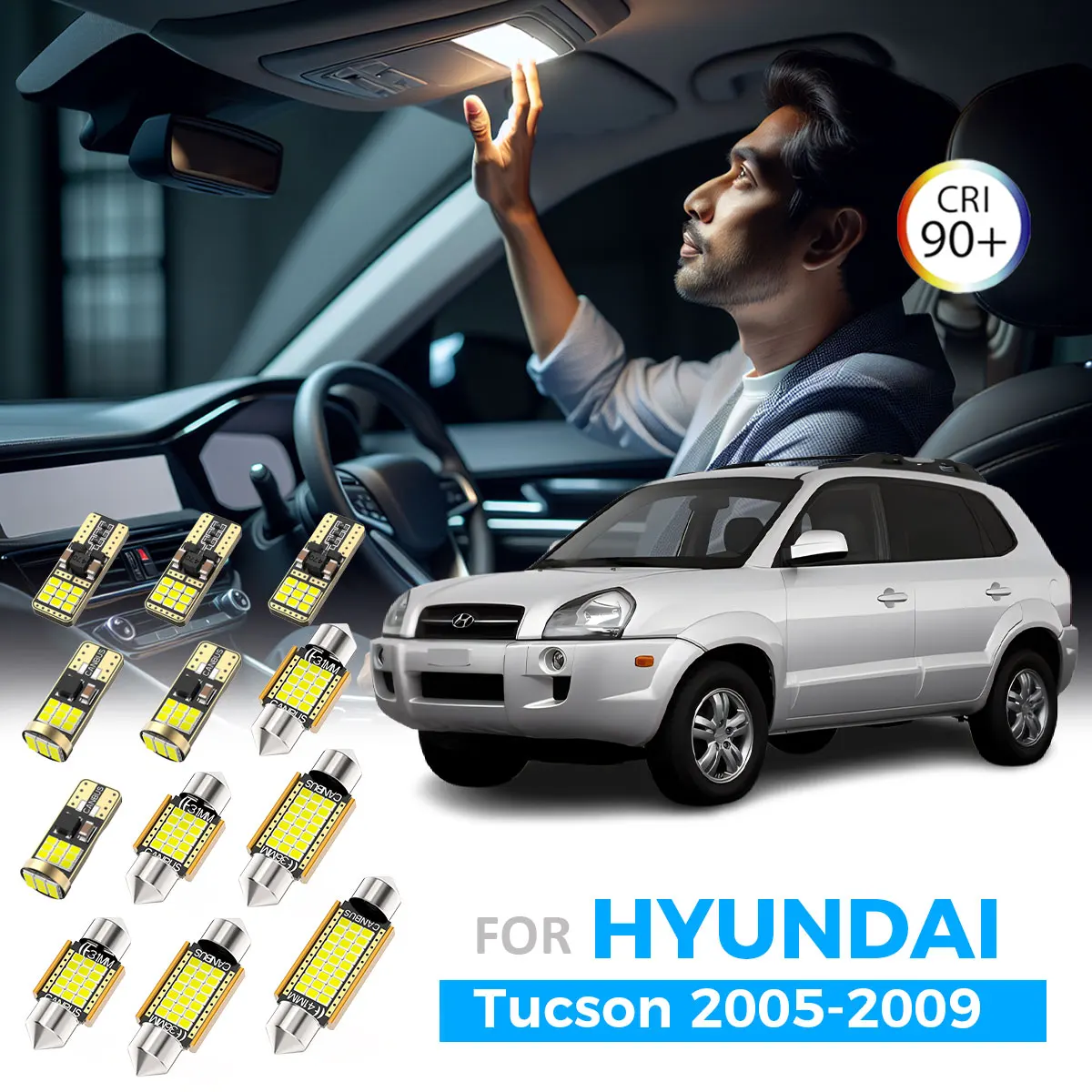 AENVTOL 12 шт. для Hyundai Tucson MK1 1 I JM 2005 2006 2007 2008 2009 автомобильная светодиодная лампа внутренняя световая пластина комплект лампы багажника без ошибки
AENVTOL 12 шт. для Hyundai Tucson MK1 1 I JM 2005 2006 2007 2008 2009 автомобильная светодиодная лампа внутренняя световая пластина комплект лампы багажника без ошибки