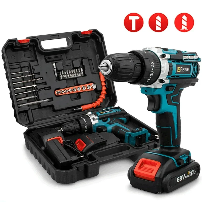 25+3 Torque Battery Impact Screwdriver Cordless Drill Household Power Tool Setting 2 Gear Speed Electric Screwdriver
25+3 Torque Battery Impact Screwdriver Cordless Drill Household Power Tool Setting 2 Gear Speed Electric Screwdriver